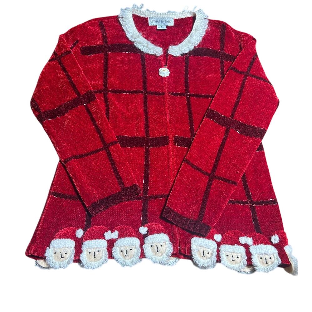 That Sweater Christmas Santa Claus zip up cardigan